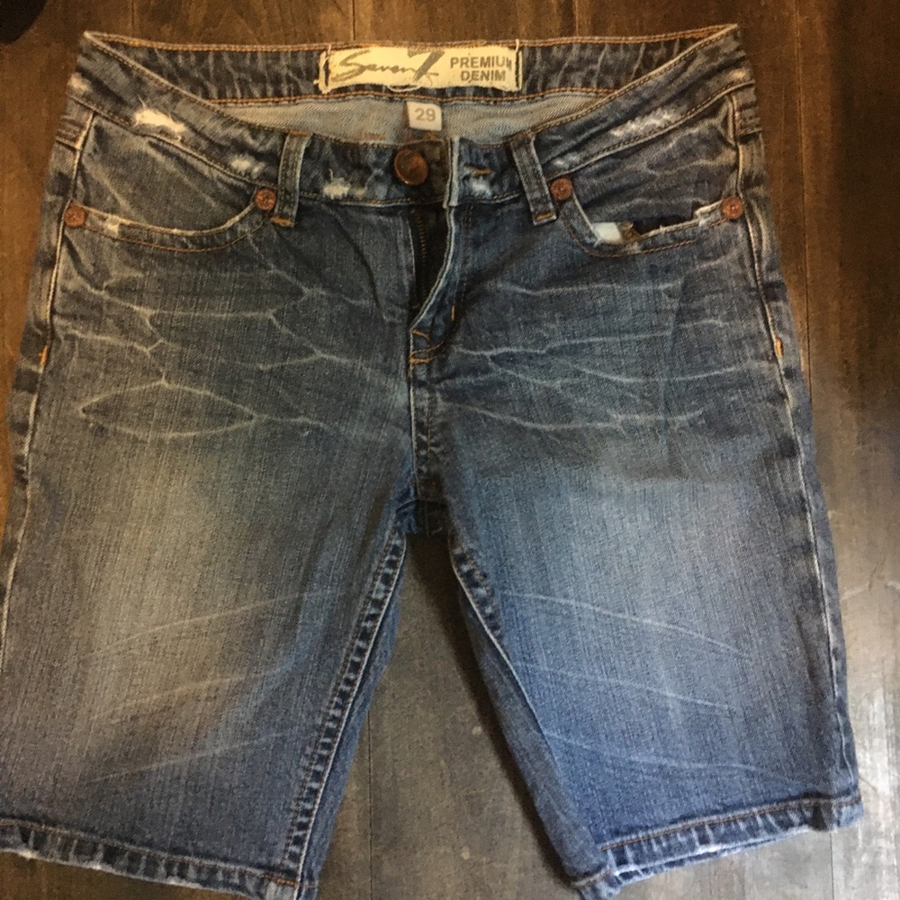 Seven jean shorts size 29 distressed